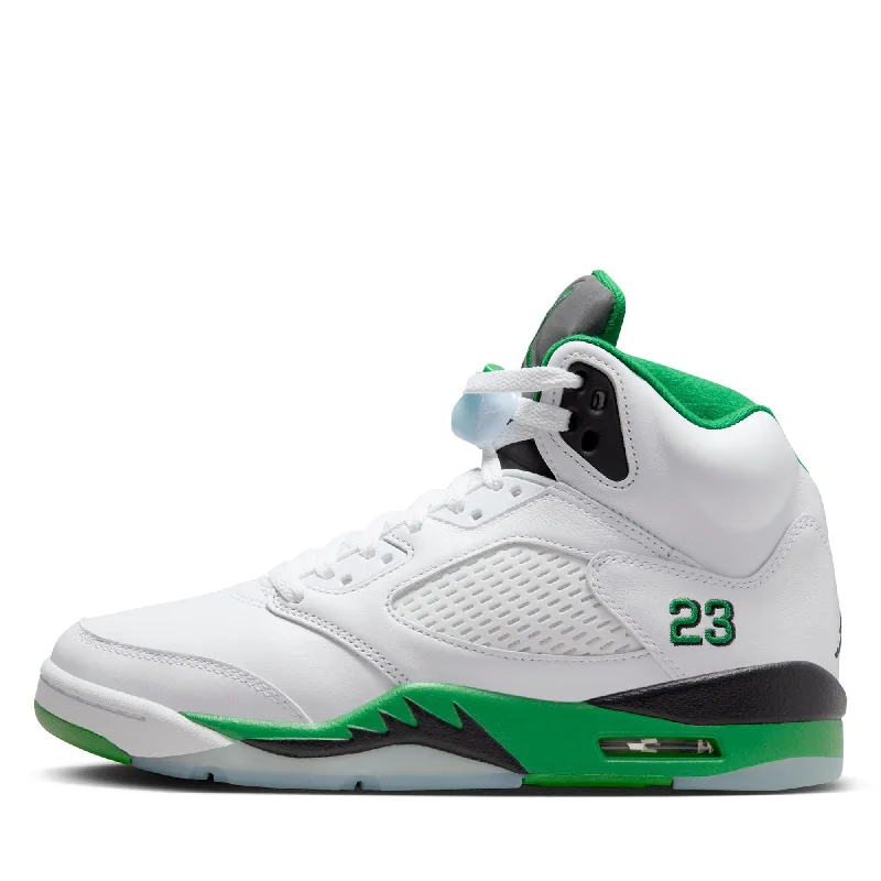 Comfortable Formal Footwear Women's Air Jordan 5 Retro 'Lucky Green' - White/Lucky Green
