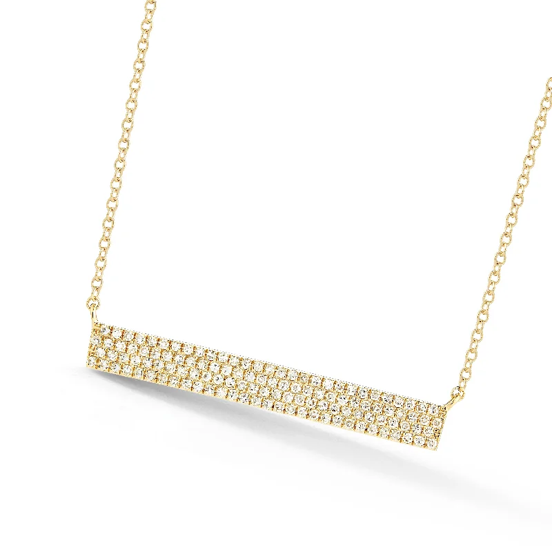Buy More, Save More Personalized Locket Pave Diamond Bar Necklace
