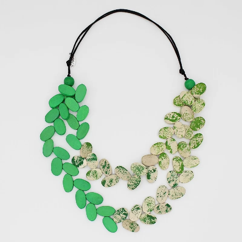 Shop Now, Save Big Bucks Charm Bracelet Green Splatter Double Strand Necklace
