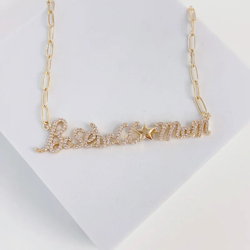 Massive Clearance Sale Solitaire Ring Baseball Mom Gold Necklace T39