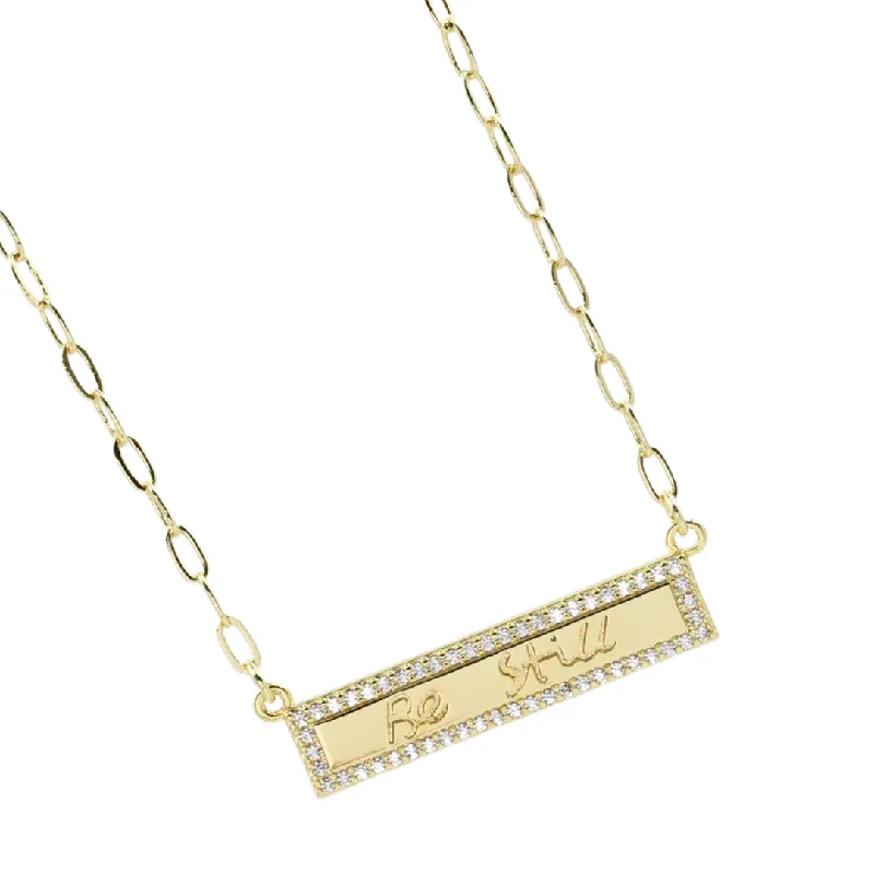 Be the First to Rock the Latest Trends Layered Bracelet Be Still Gold Necklace I-36