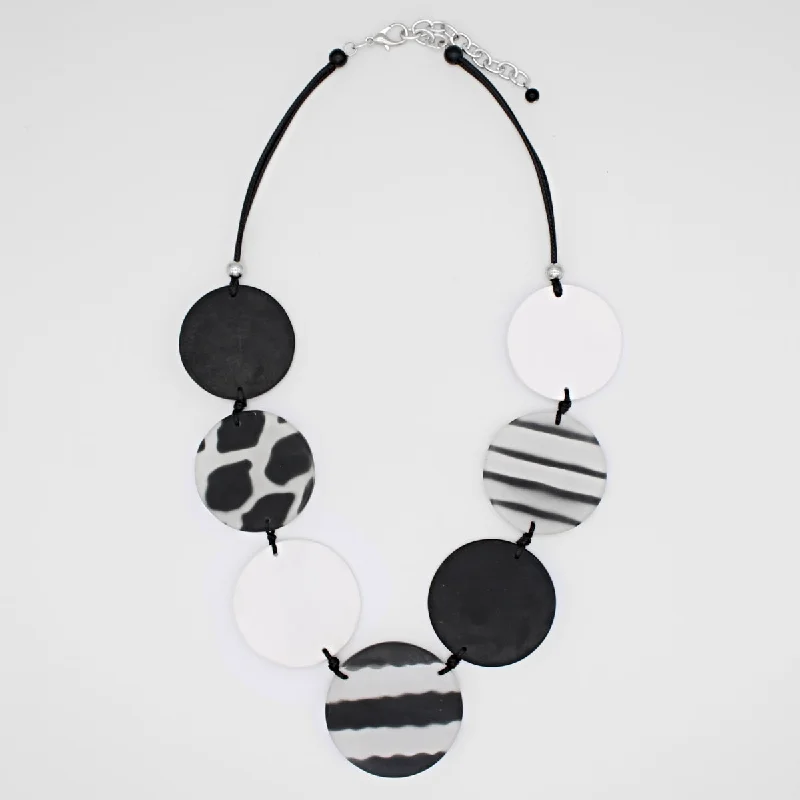 Limited Time, Unlimited Deals Art Deco Necklace Black Utari Disk Necklace