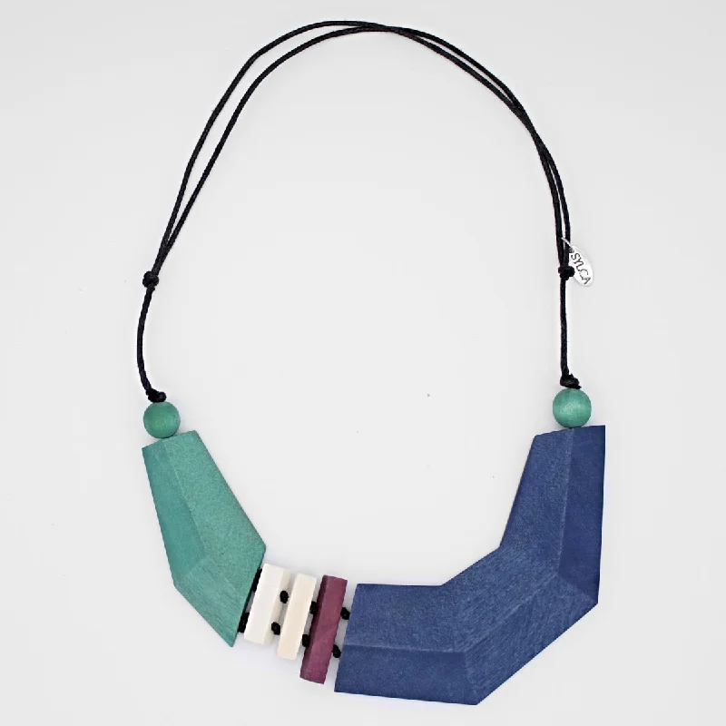 Exclusive Members - Only Sale Pearl Necklace Blue Bar Necklace