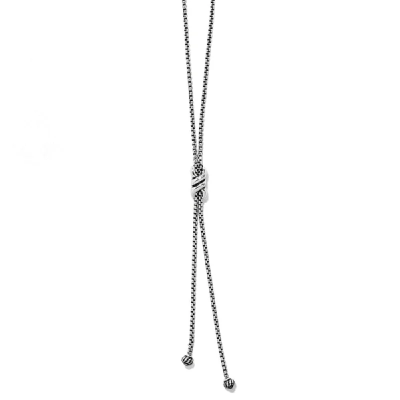 Unbeatable Savings Await Silver Bangles Brighton Interlok Twist Lariat Necklace