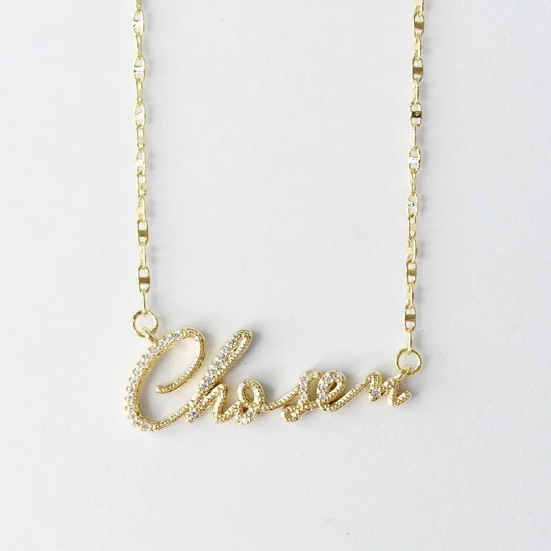 Flash Sale Dainty Ring Chosen Gold Necklace I-48