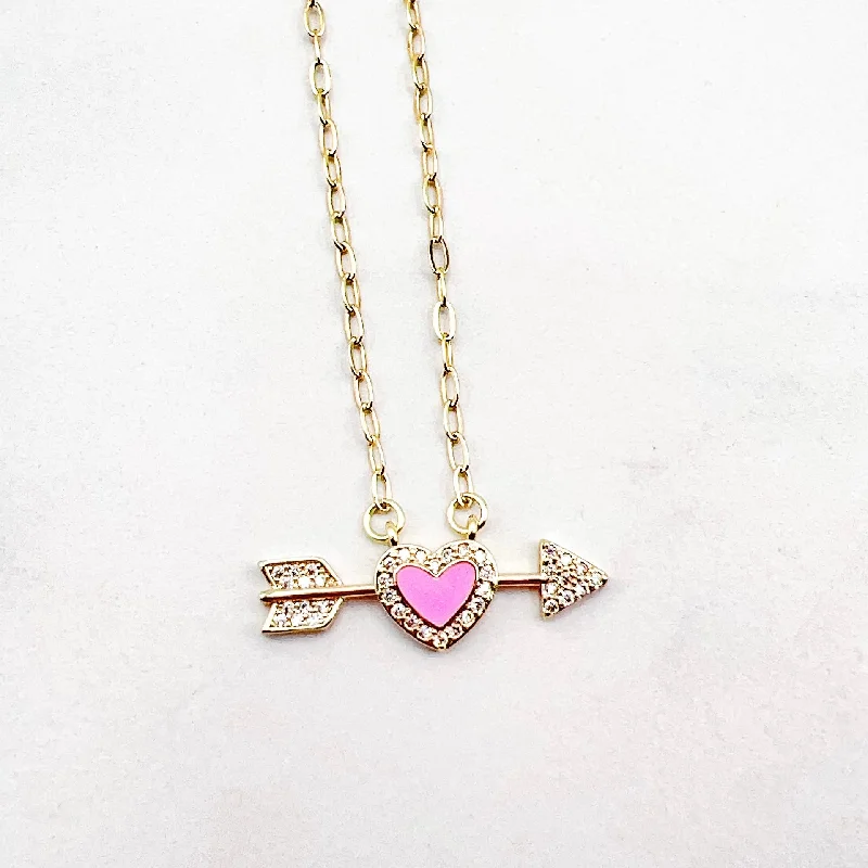 Buy More, Save More Black Pearl Necklace Cupids Heart Necklace J23
