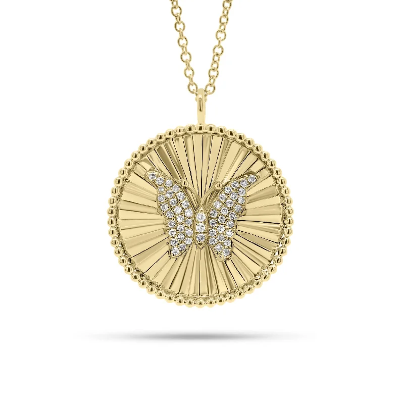 Limited Time, Unlimited Deals Wedding Band Diamond Butterfly Disc Pendant