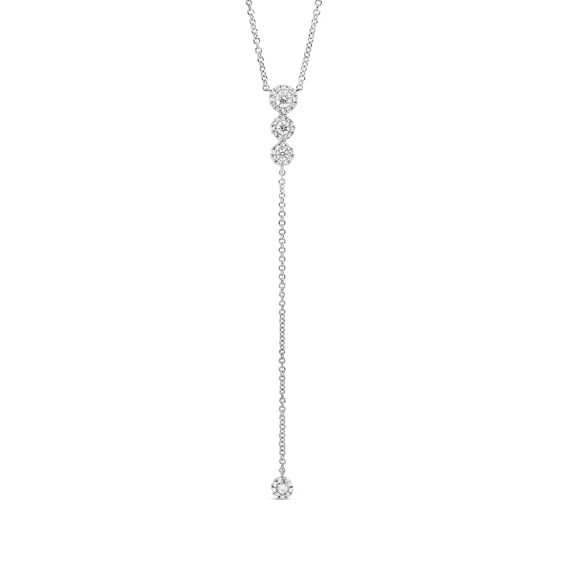 Shop Comfortably at Home Simple Earrings Diamond Halos Lariat Necklace