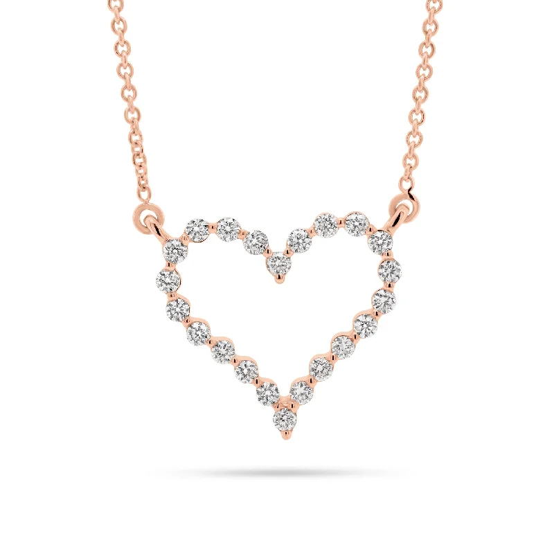 New Arrivals Personalized Necklace Diamond Open Heart Necklace