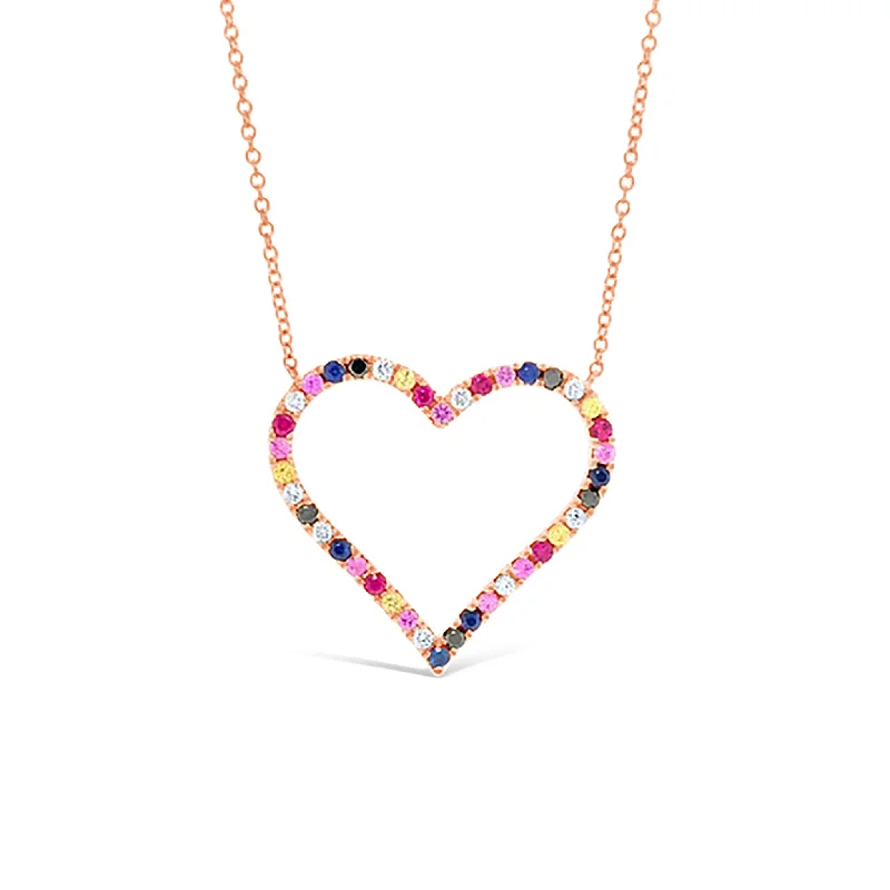 Shop Comfortably at Home Boho Earrings Diamond & Rainbow Gemstone Heart Pendant Necklace Shop Comfortably at Home Boho Earrings Diamond & Rainbow Gemstone Heart Pendant Necklace