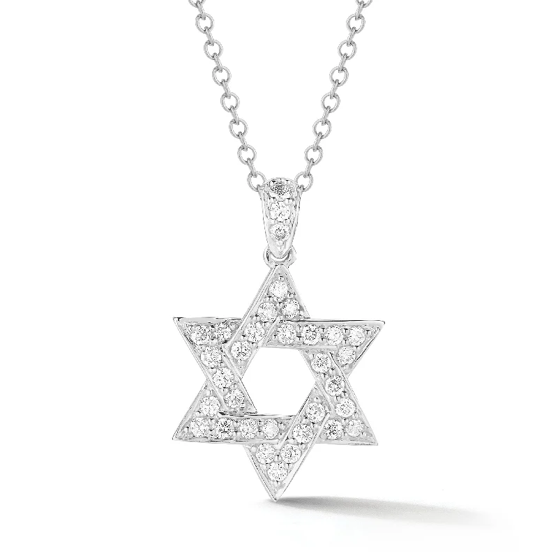 Limited - Time Offer Square Cut Ring Diamond Star of David Pendant with Diamond Bail Limited - Time Offer Square Cut Ring Diamond Star of David Pendant with Diamond Bail