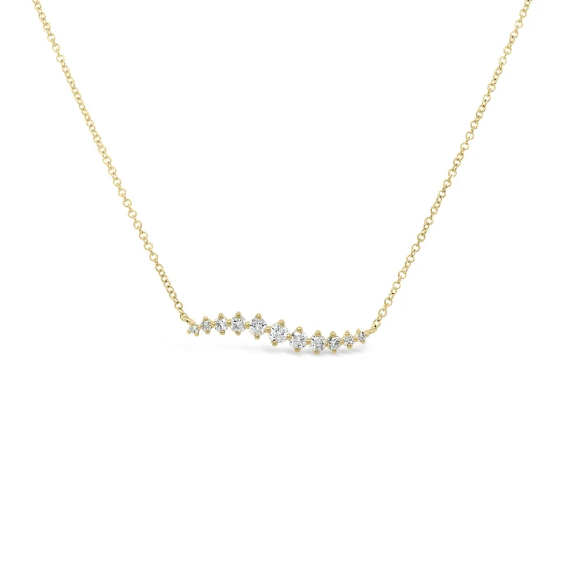 New Arrivals on Discount Adjustable Bracelet Diamond Wave Bar Necklace