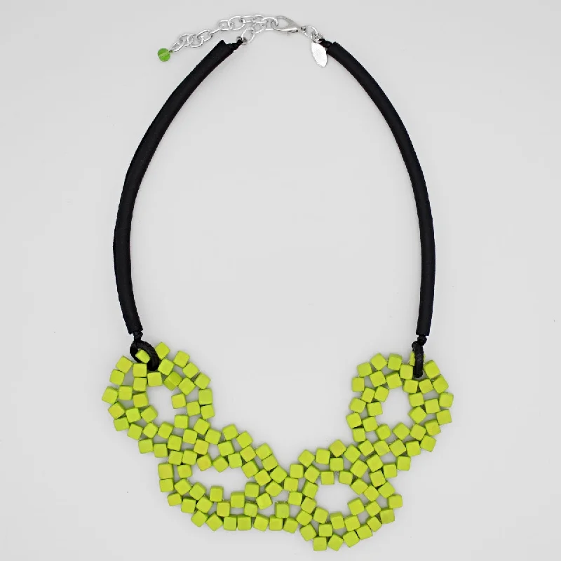 Clearance Sale, Steal Great Bargains Vintage Ring Lime Elyse Beaded Necklace