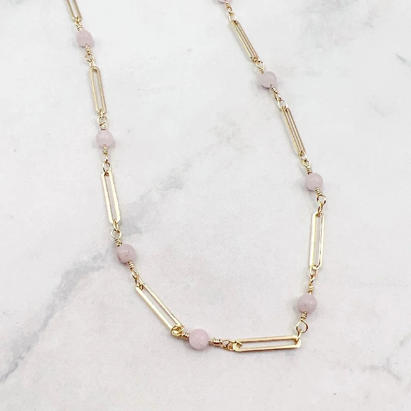 Buy More, Save More Luxury Earrings Emily Dainty pink Necklace N7