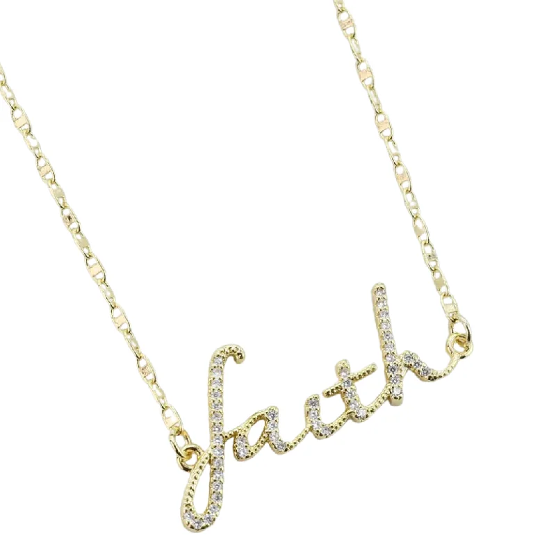 Be the First to Rock the Latest Trends Marquise Ring Faith Necklace Gold I-42