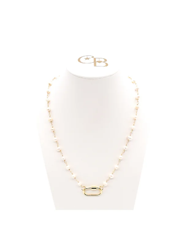 Buy More, Save More Heart Locket Beth Limited Pearl Charm Gold Necklace with Piper Carabiner Buy More, Save More Heart Locket Beth Limited Pearl Charm Gold Necklace with Piper Carabiner