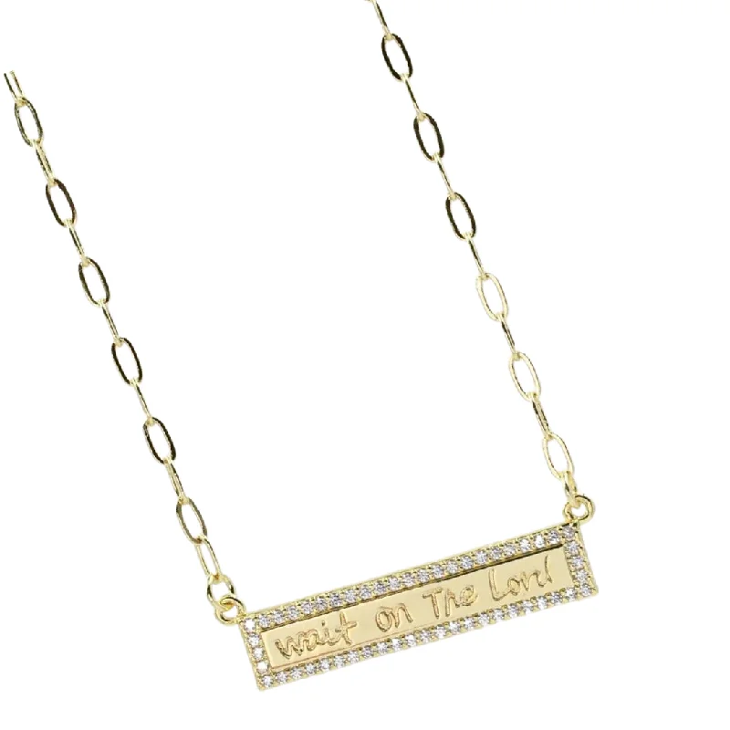 Big Savings, Big Smiles Rose Gold Earrings Wait on the Lord Gold Necklace I-37