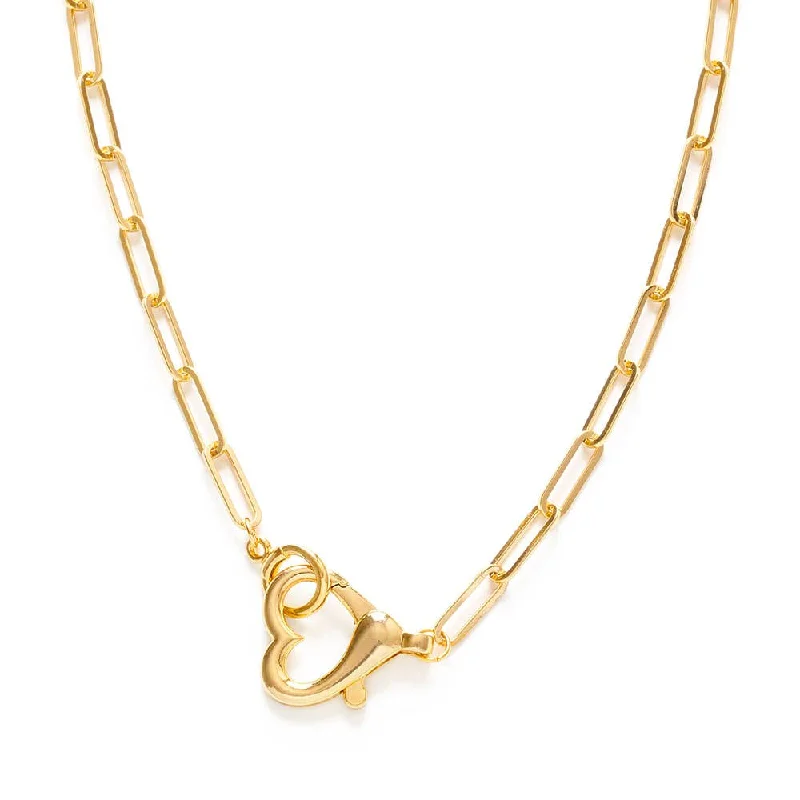 Exclusive Offers for Our Valued Customers Handmade Jewelry Heart Clasp on Paperclip Chain Necklace Exclusive Offers for Our Valued Customers Handmade Jewelry Heart Clasp on Paperclip Chain Necklace