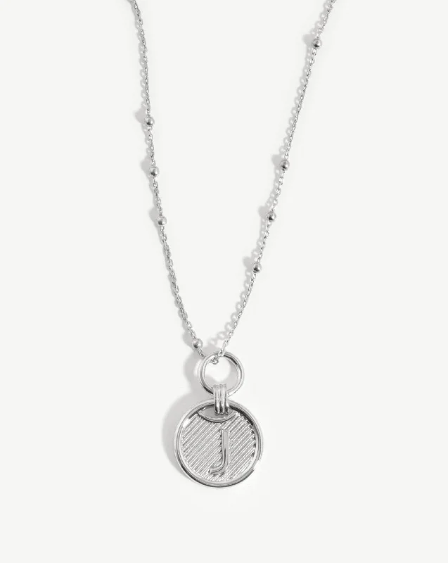 Season - End Clearance Emerald Ring Initial Pendant Necklace - Initial J | Sterling Silver Season - End Clearance Emerald Ring Initial Pendant Necklace - Initial J | Sterling Silver