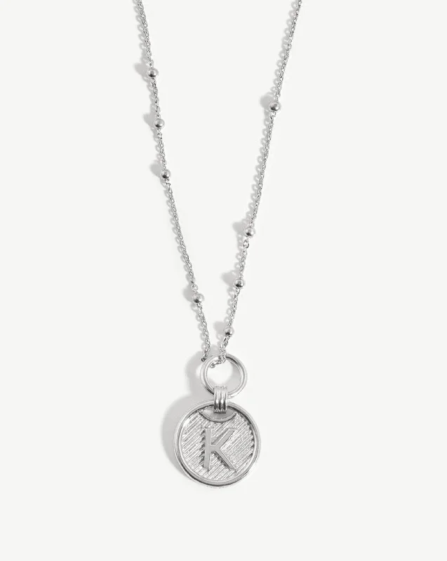 Clearance Sale Classic Pendant Initial Pendant Necklace - Initial K | Sterling Silver Clearance Sale Classic Pendant Initial Pendant Necklace - Initial K | Sterling Silver