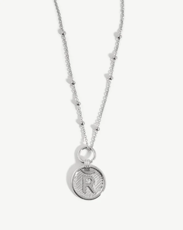 Limited - Edition Collections Now on Sale Large Hoop Earrings Initial Pendant Necklace - Initial R | Sterling Silver Limited - Edition Collections Now on Sale Large Hoop Earrings Initial Pendant Necklace - Initial R | Sterling Silver