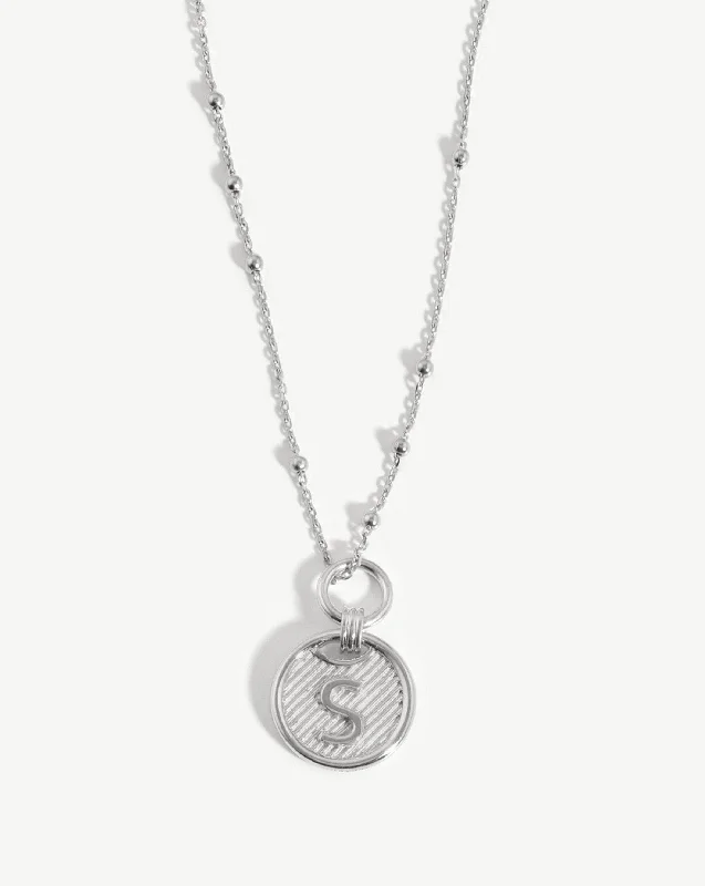 Limited Time, Unlimited Deals Classic Stud Earrings Initial Pendant Necklace - Initial S | Sterling Silver Limited Time, Unlimited Deals Classic Stud Earrings Initial Pendant Necklace - Initial S | Sterling Silver