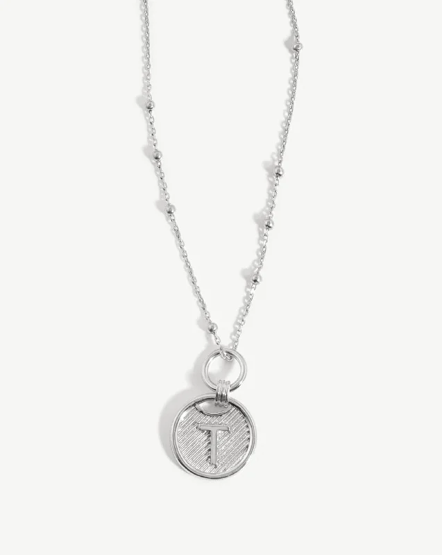 Flash Sale, Grab the Deals Fast Art Deco Necklace Initial Pendant Necklace - Initial T | Sterling Silver Flash Sale, Grab the Deals Fast Art Deco Necklace Initial Pendant Necklace - Initial T | Sterling Silver