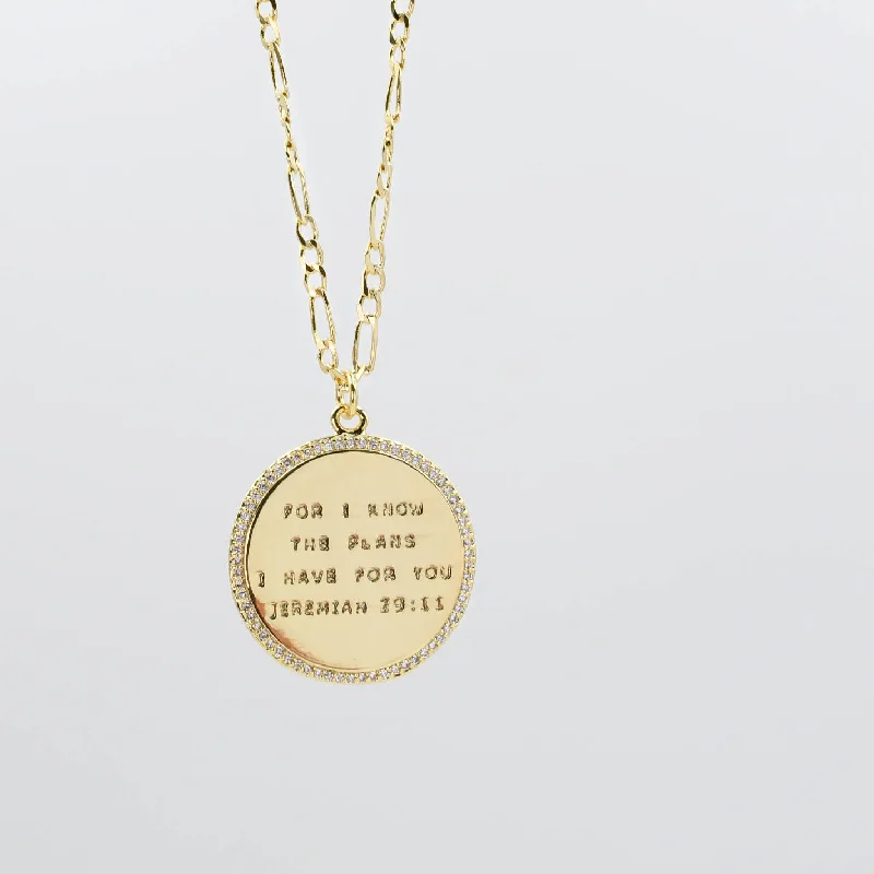 Shop Now, Save Big Bucks Trendy Jewelry Jeremiah 29:11 Gold Necklace I-48