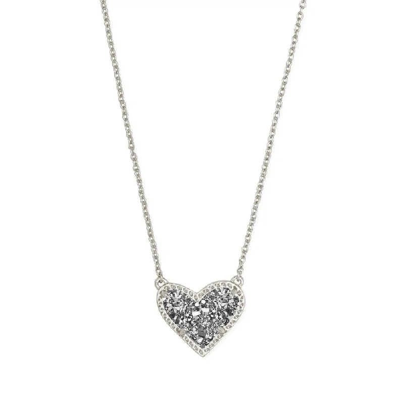Exclusive Offers for Our Valued Customers Chain Bracelet Kendra Scott Ari Heart Rhodium Short Pendant Necklace in Platinum Drusy Exclusive Offers for Our Valued Customers Chain Bracelet Kendra Scott Ari Heart Rhodium Short Pendant Necklace in Platinum Drusy