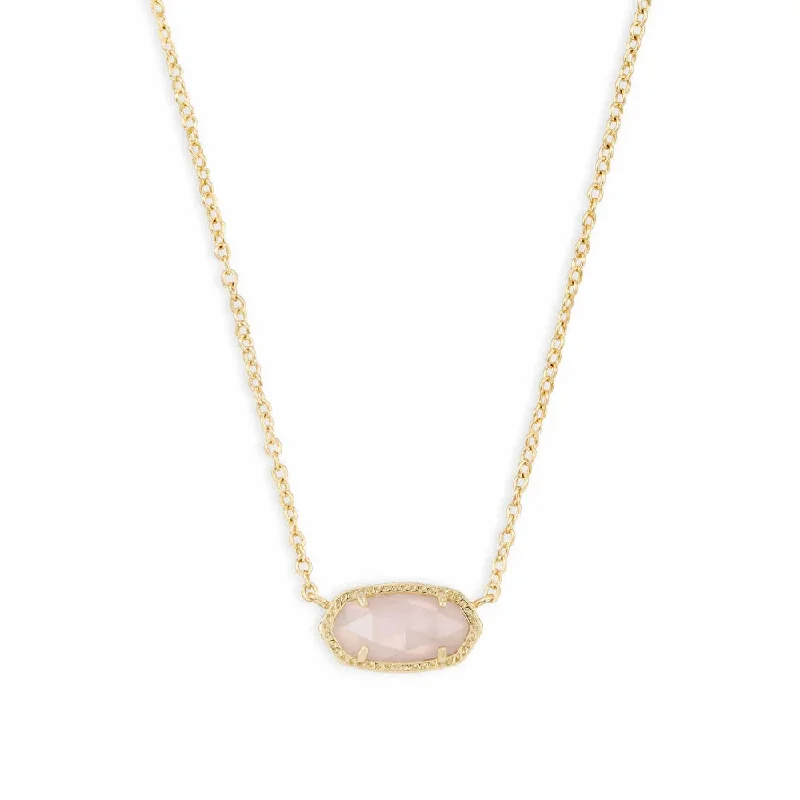 Buy More, Save More Personalized Jewelry Kendra Scott Elisa Gold Pendant Necklace in Rose Quartz Buy More, Save More Personalized Jewelry Kendra Scott Elisa Gold Pendant Necklace in Rose Quartz