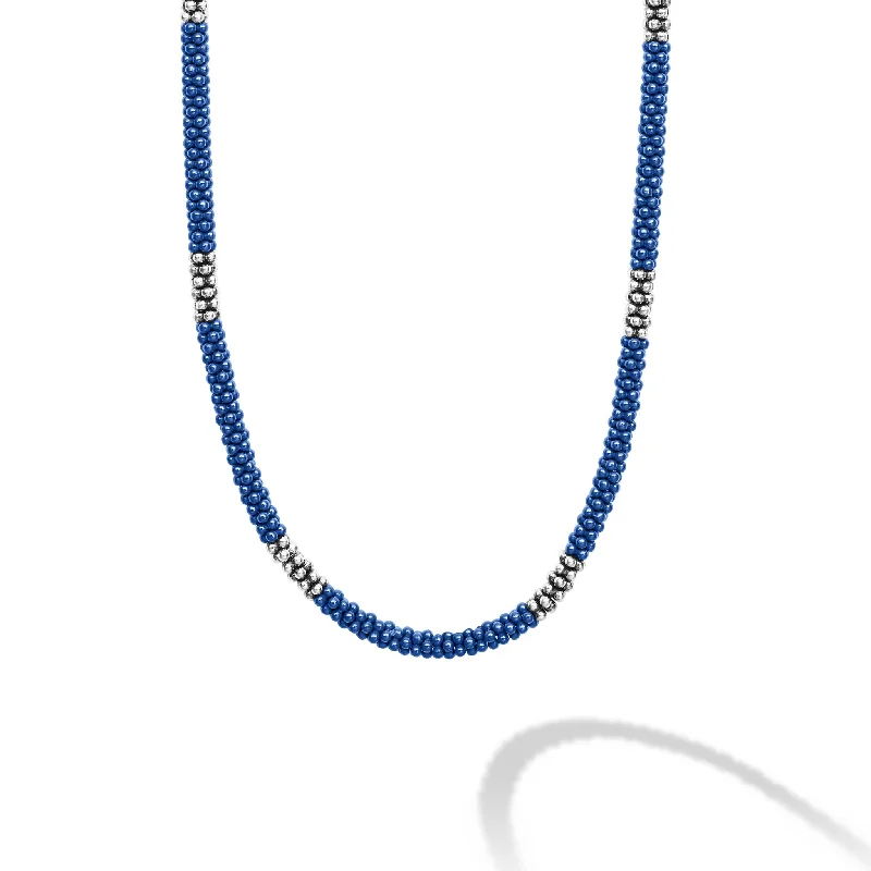 Huge Discounts, Unbeatable Offers Cocktail Ring Lagos Blue Caviar 3mm Ultramarine Silver Station Ceramic Beaded Necklace Huge Discounts, Unbeatable Offers Cocktail Ring Lagos Blue Caviar 3mm Ultramarine Silver Station Ceramic Beaded Necklace
