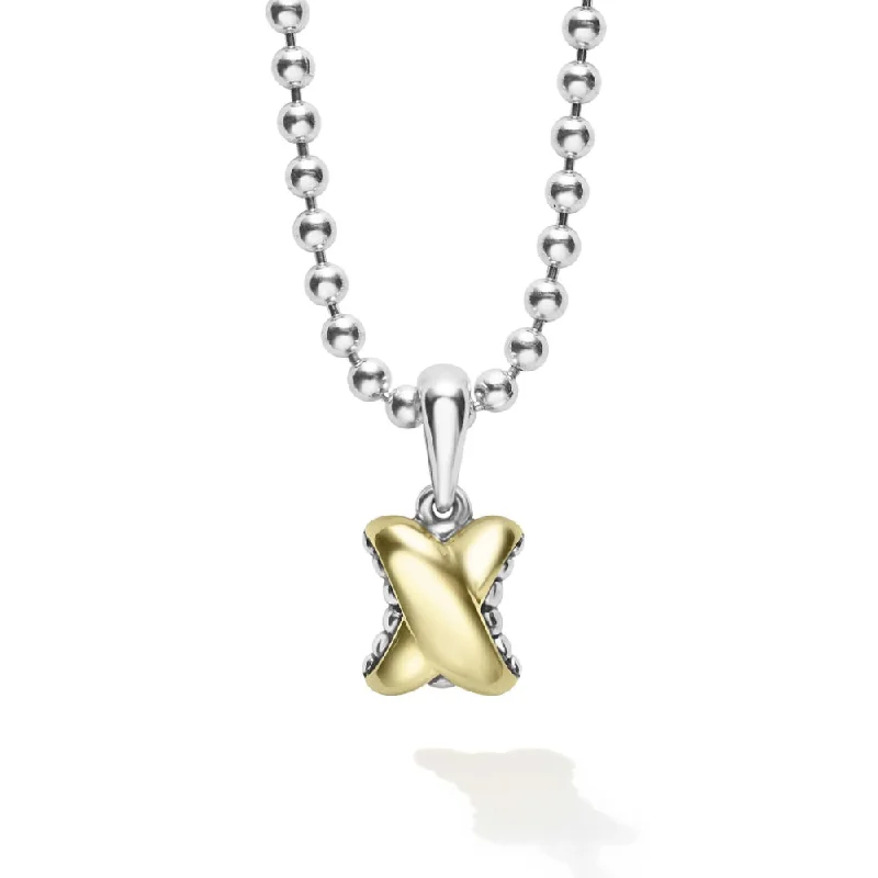Buy More, Save More Dainty Ring Lagos Embrace Two-Tone X Pendant Necklace