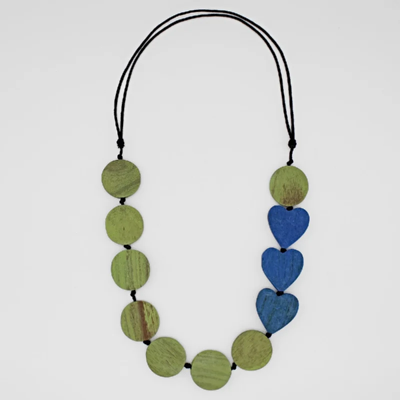 Shop Now, Save Big Bucks Gold Choker Lime Charmaine Wooden Heart Necklace