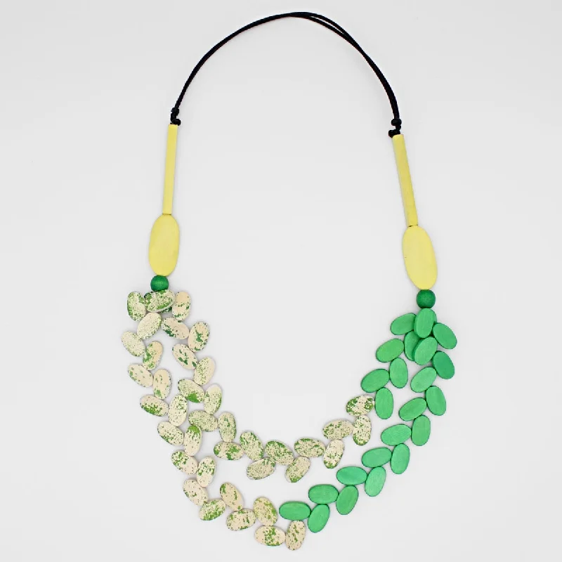 Flash Sale Engagement Ring Lime Speckled Bead Necklace