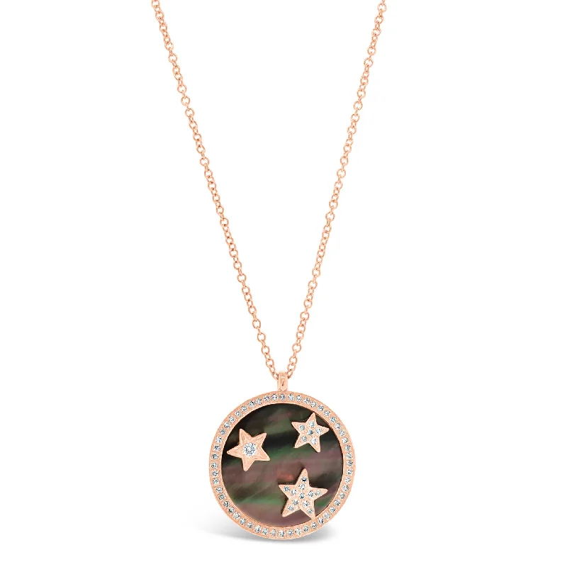 Clearance Sale, Steal Great Bargains Minimalist Ring Grey Mother of Pearl Pendant with Diamond Stars Clearance Sale, Steal Great Bargains Minimalist Ring Grey Mother of Pearl Pendant with Diamond Stars