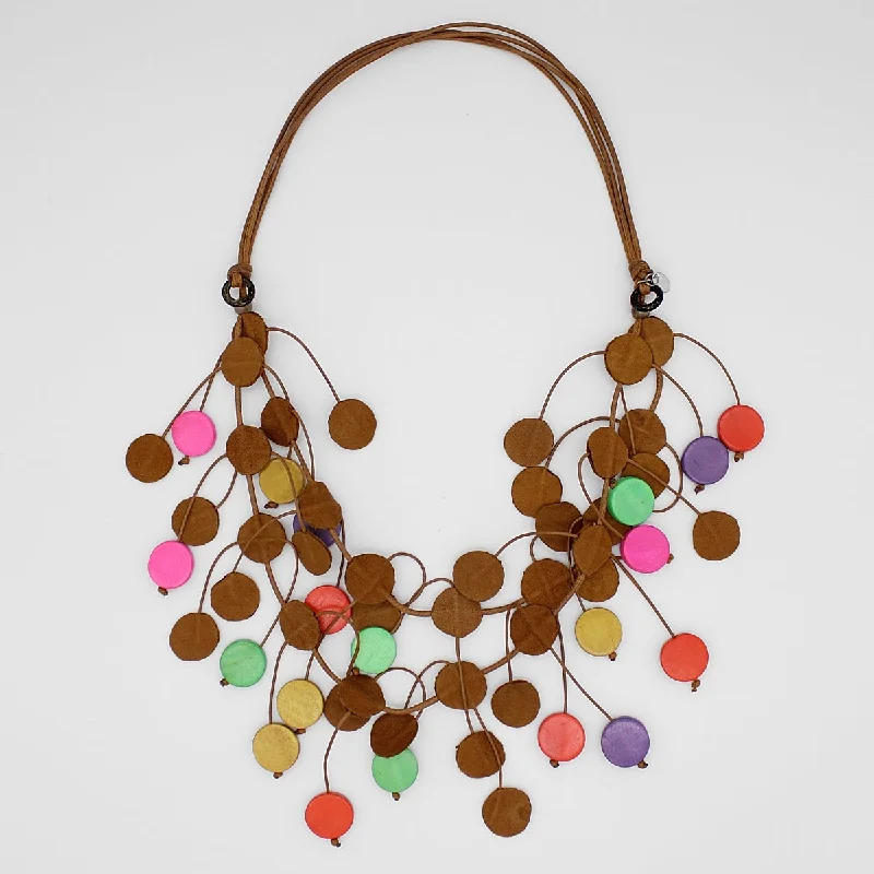 Flash Sale White Gold Ring Multi Color Penny Dangle Necklace