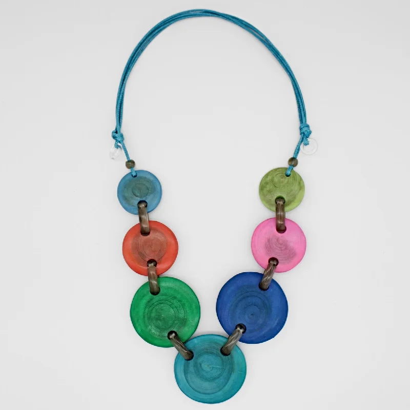 Shop Comfortably at Home Layered Necklace Multi Color Rowan Necklace