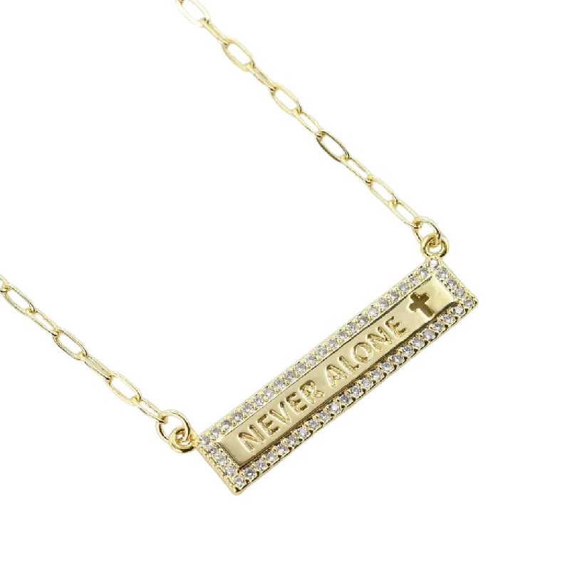 Buy More, Save More Sterling Bracelet Never Alone Gold Necklace I-32