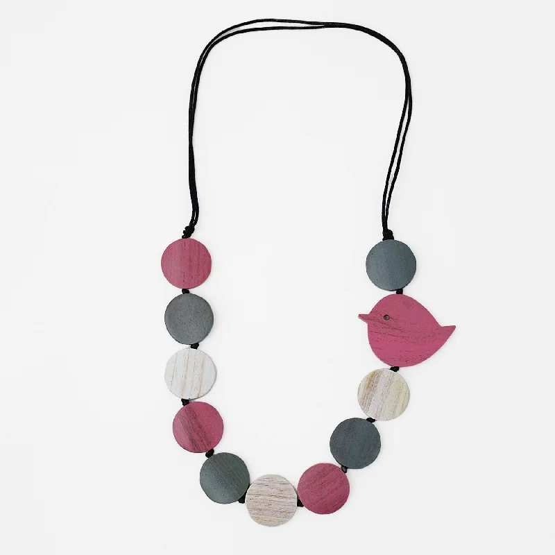 Shop Now, Save Big Bucks Vintage Jewelry Pink Beaded Robin Necklace