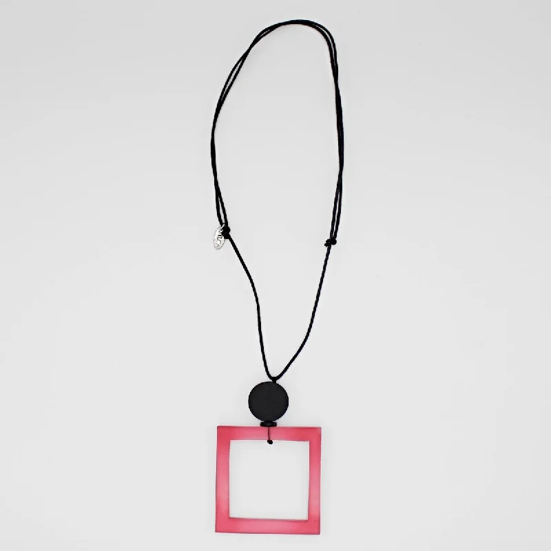 Limited - Edition Collections Now on Sale Diamond Ring Pink Square Pendant Necklace