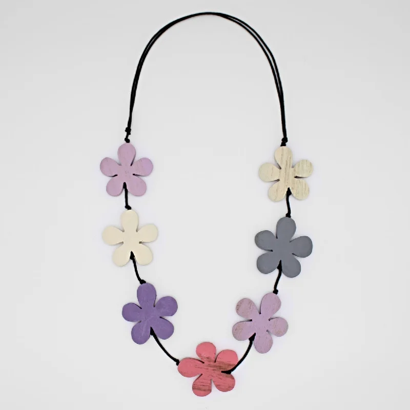 Massive Clearance Sale Simple Pendant Purple Flower Power Necklace