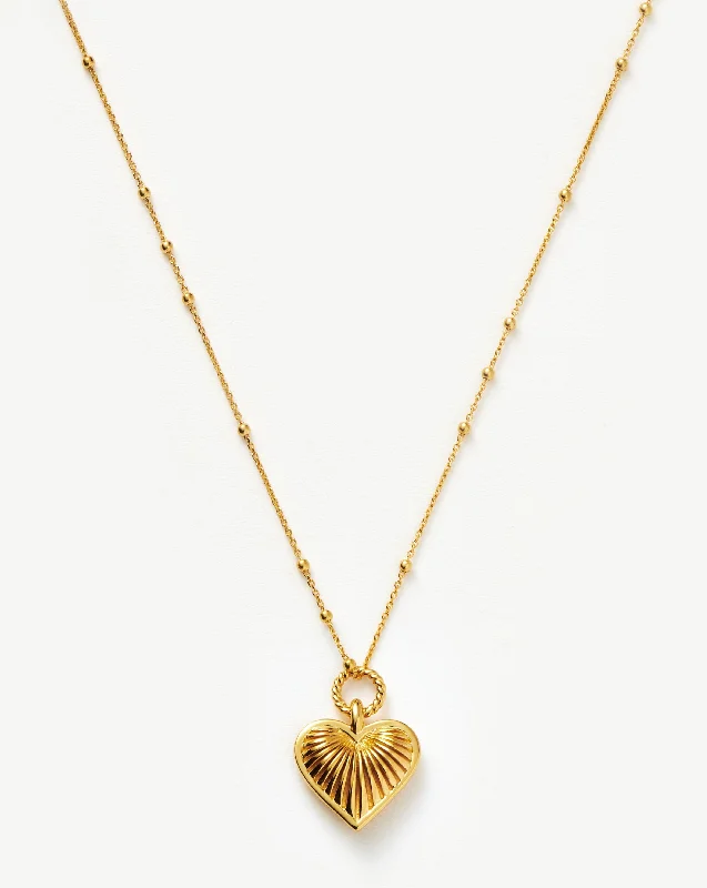 Exclusive Members - Only Sale Cuff Bracelet Ridge Heart Charm Pendant Necklace | 18k Gold Plated Exclusive Members - Only Sale Cuff Bracelet Ridge Heart Charm Pendant Necklace | 18k Gold Plated