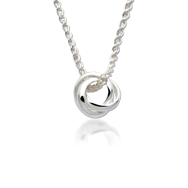 Limited - Time Offer Gold Bangle Sterling Silver Interlocking Rings Pendant Necklace Limited - Time Offer Gold Bangle Sterling Silver Interlocking Rings Pendant Necklace