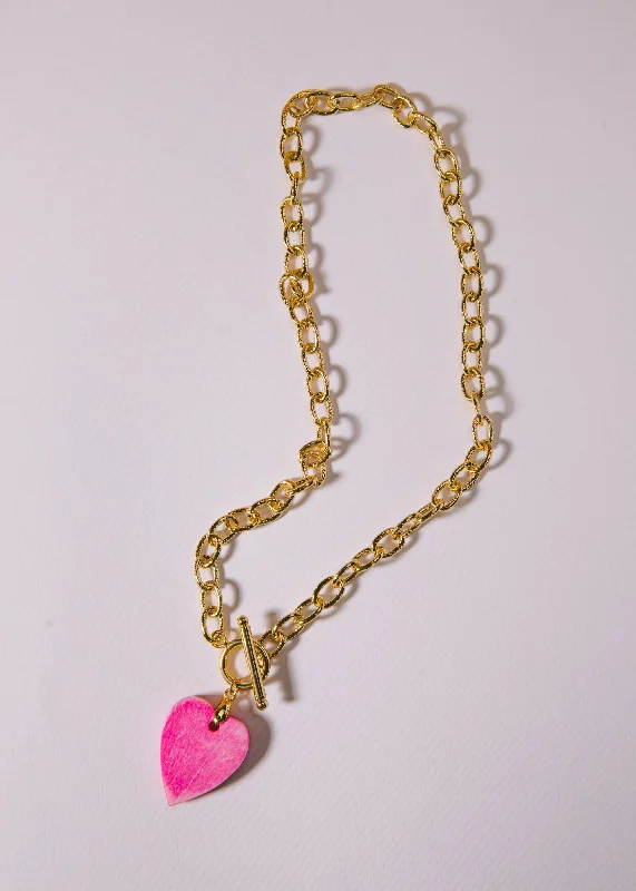 New Arrivals on Discount Bold Earrings Pink Tie Dye Bone Heart Necklace