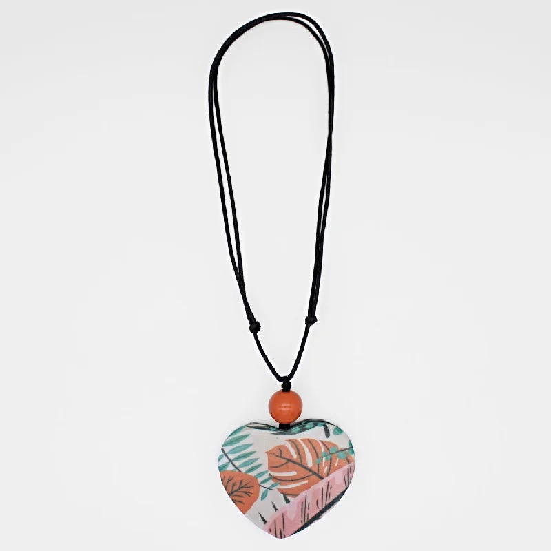 Unbeatable Savings Await Statement Necklace Tropical Heart Pendant Necklace