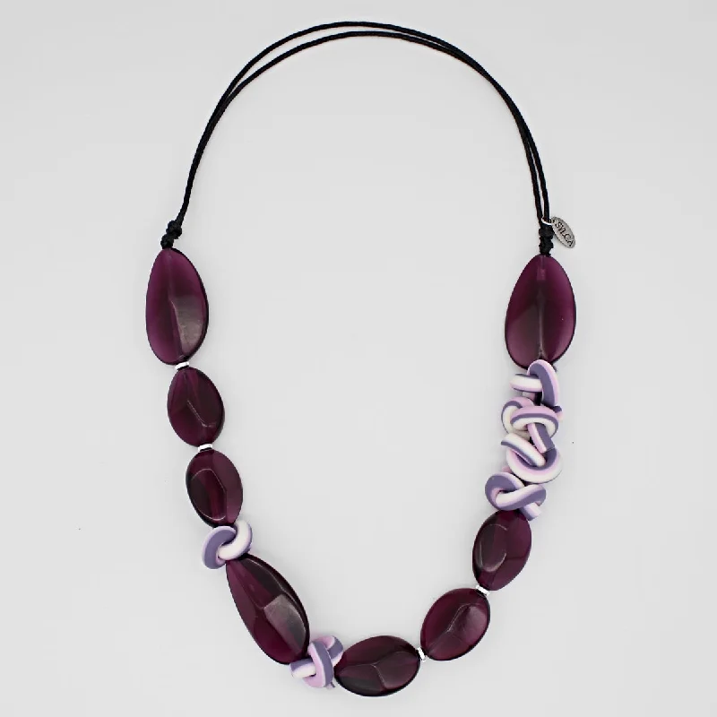 Clearance Sale Elegant Chain Twisted Purple Necklace