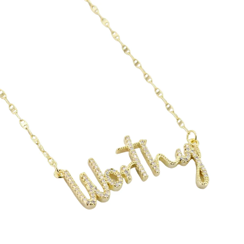 Season - End Clearance Silver Chain Worthy Gold Necklace I-46