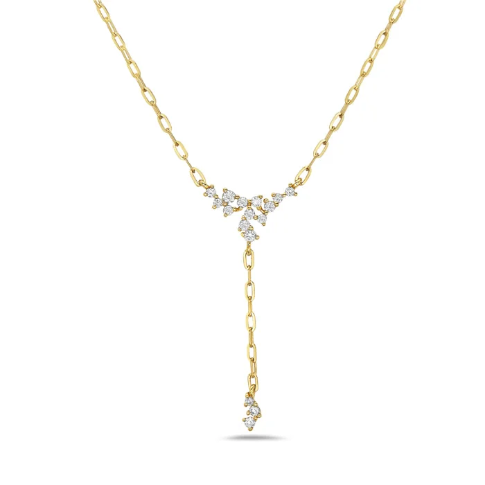 Shop Now, Save Big Bucks Elegant Chain Yellow Gold Diamond Necklace