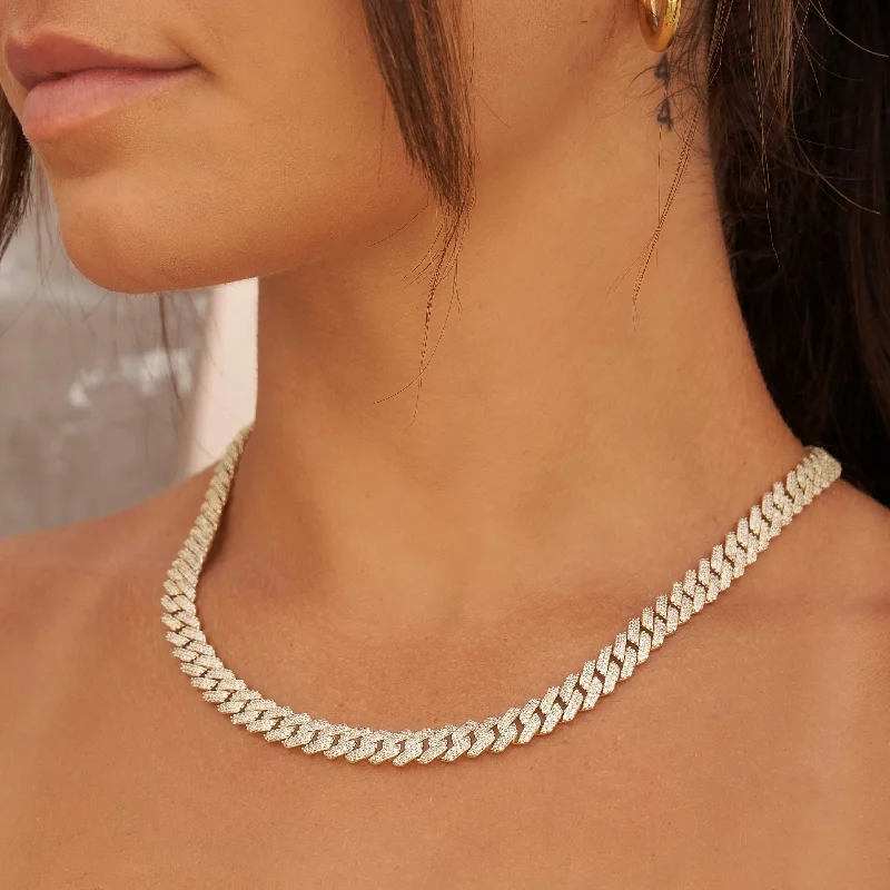 Exclusive Offers for Our Valued Customers Moonstone Necklace 8.5MM Diamond Prong Cuban Necklace - Yellow Gold Exclusive Offers for Our Valued Customers Moonstone Necklace 8.5MM Diamond Prong Cuban Necklace - Yellow Gold