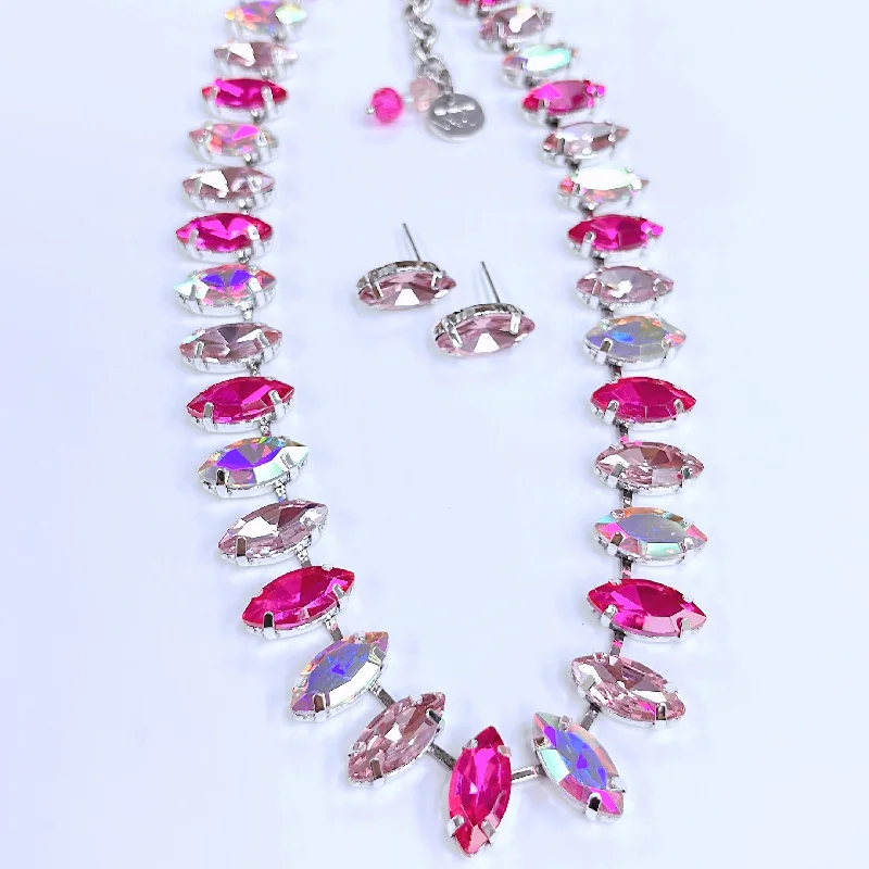 Clearance Sale Charm Bracelet Ava Gem Fuchsia Set N26